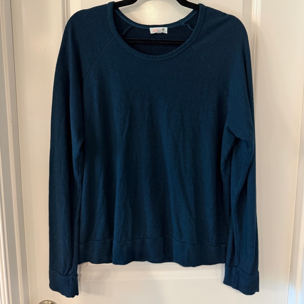 Anthropologie Sundry‎ Long Sleeve Blue Sweater Women’s Sz L